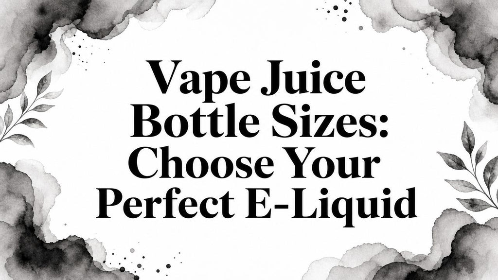 Vape Juice Bottle Sizes: Choose Your Perfect E-Liquid