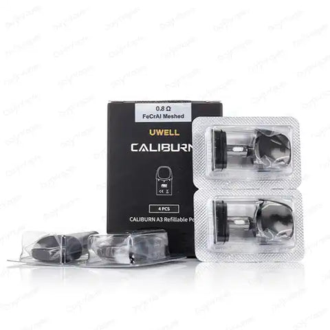 UWELL CALIBURN A3 0.8 ohm REPLACEMENT POD (4 PACK) vape shop vape store wii vape gta york toronto ontario canada best price cheap #1  shop number one shop DISPOSABLE DISPOSABLES salt nic salt Nicotine TFN  in toronto Herbal Vape dry herb concentrates  Shatter Dabs Weed dash vapes  Marijuana weed Supreme