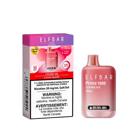 ELF Bar Prime 1800 Disposable Vape - Lychee Ice