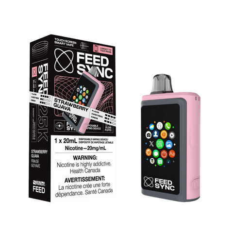 FEED SYNC Smart Touch Screen Disposable Vape 25000 Puffs - Strawberry Guava