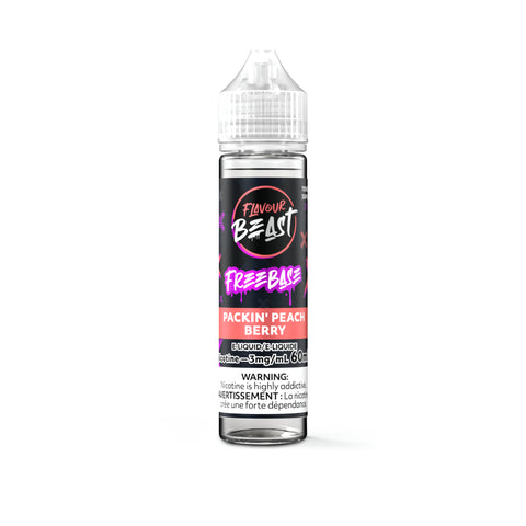 Flavour Beast Packin' Peach Berry E-Liquid 60ml - Premium Freebase Vape Juice