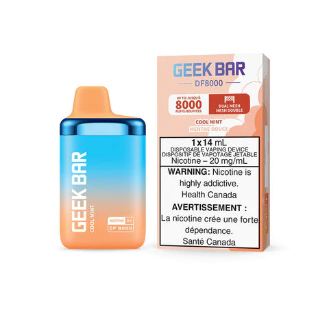 GEEK BAR DF8000 DISPOSABLE - COOL MINT vape shop vape store wii vape gta york toronto ontario canada best price cheap 1  shop number one shop DISPOSABLE DISPOSABLES salt nic salt Nicotine TFN Herbal Vape dry herb concentrates  Shatter Dabs Weed dash vapes how to how to? sale boxing day black friday  Marijuana weed Supreme