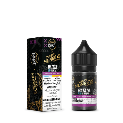 Matata Iced Salt Nic by Flavour Beast and Twelve Monkeys Wii Vape