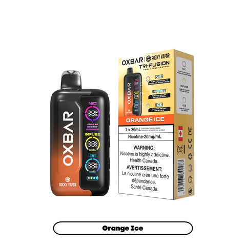 Rocky Vapor Oxbar Tri Fusion Orange Ice - Premium Disposable Vape Wii Vape