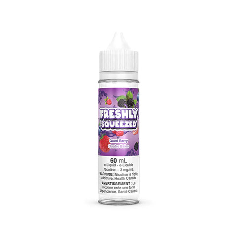 QUAD BERRY BY FRESHLY SQUEEZED 60ml vape shop vape store wii vape gta york toronto ontario canada best price cheap 1  shop number one shop DISPOSABLE DISPOSABLES salt nic salt Nicotine TFN Herbal Vape dry herb concentrates  Shatter Dabs Weed how to how to? sale boxing day black friday  Marijuana weed Supreme