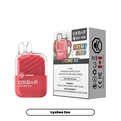 Rocky Vapor Oxbar Mini 1200 Lychee Ice Disposable Vape - Wii Vape
