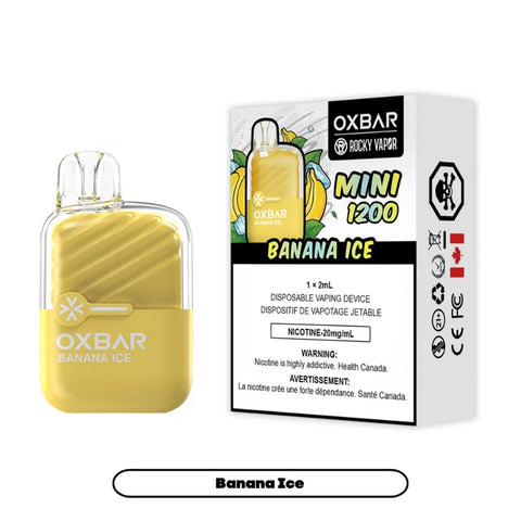 Rocky Vapor Oxbar Mini 1200 Banana Ice Disposable Vape - Wii Vape