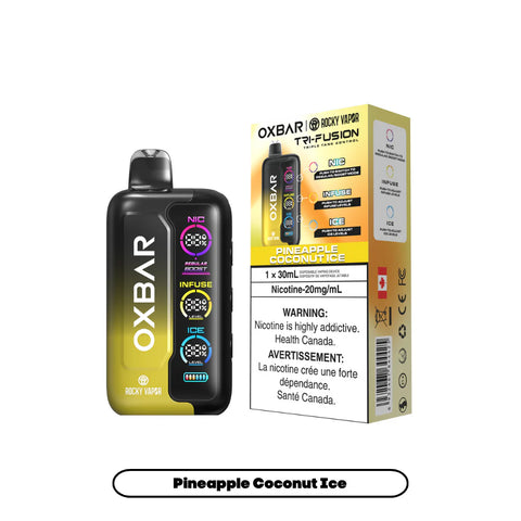 Rocky Vapor Oxbar Tri Fusion Pineapple Coconut Ice - Premium Disposable Vape Wii Vape