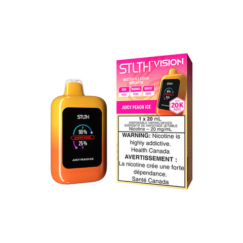 STLTH VISION DISPOSABLE 20K - JUICY PEACH ICE vape shop vape store wii vape gta york toronto ontario canada best price cheap 1 shop number one shop DISPOSABLE DISPOSABLES salt nic salt Nicotine TFN Herbal Vape dry herb concentrates Shatter Dabs Weed how to how to? sale boxing day black friday Marijuana weed Supreme