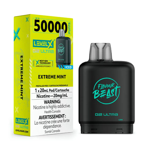 Level X G2 Ultra Extreme Mint Pods 50K Puffs Premium Disposable Vape