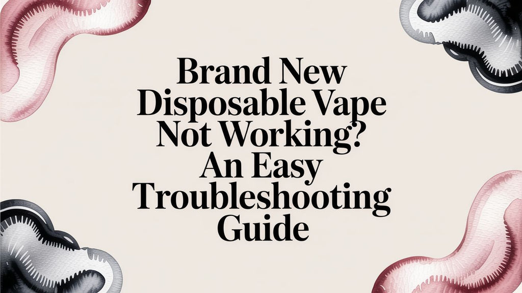 Brand New Disposable Vape Not Working? An Easy Troubleshooting Guide