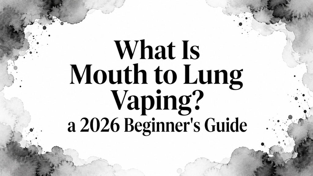 What Is Mouth to Lung Vaping? a 2026 Beginner's Guide