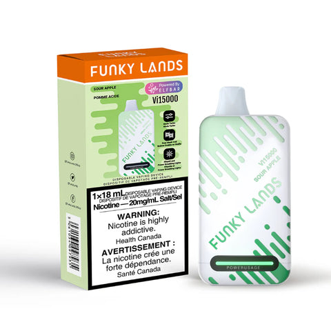 FUNKY LANDS Vi 15k SOUR APPLE DISPOSABLE vape shop vape store wii vape gta york toronto ontario canada best price cheap 1  shop number one shop DISPOSABLE DISPOSABLES salt nic salt Nicotine TFN Herbal Vape dry herb concentrates  Shatter Dabs Weed how to how to? sale boxing day black friday  Marijuana weed Supreme