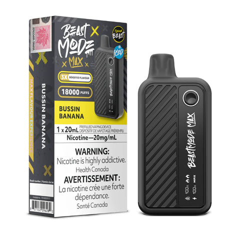 BEAST MODE MAX 18K DISPOSABLE BUSSIN' BANANA ICED vape shop vape store wii vape gta york toronto ontario canada best price cheap 1  shop number one shop DISPOSABLE DISPOSABLES salt nic salt Nicotine TFN Herbal Vape dry herb concentrates  Shatter Dabs Weed how to how to? sale boxing day black friday  Marijuana weed Supreme