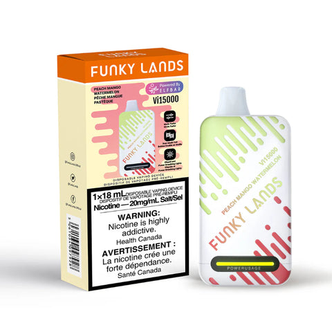 FUNKY LANDS Vi 15k PEACH MANGO WATERMELON DISPOSABLE vape shop vape store wii vape gta york toronto ontario canada best price cheap 1  shop number one shop DISPOSABLE DISPOSABLES salt nic salt Nicotine TFN Herbal Vape dry herb concentrates  Shatter Dabs Weed how to how to? sale boxing day black friday  Marijuana weed Supreme