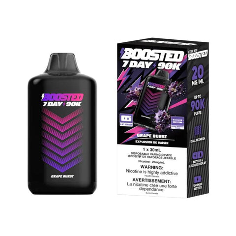 BOOSTED 7DAY 90K GRAPE BURST Disposable Vape 90000 Puffs