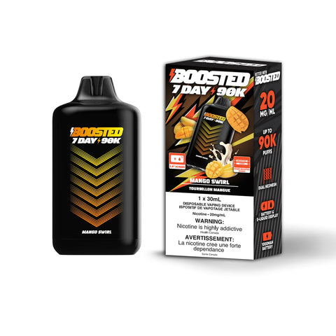 BOOSTED 7DAY 90K MANGO SWIRL Disposable Vape 90000 Puffs