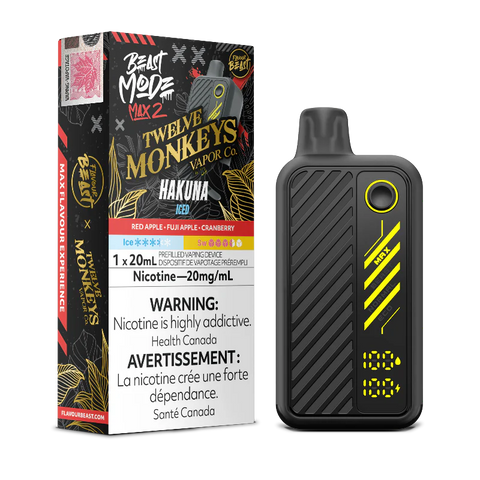Beast Mode Max 2 50K Twelve Monkeys Matata Iced Premium Disposable Vape Canada