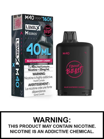 Flavour Beast Level X Series M Pods 40ml - Blue Raspberry Cherry 20mg