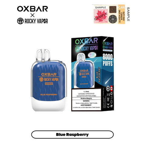 ROCKY VAPOR OXBAR G-8000 - BLUE RASPBERRY vape shop vape store wii vape gta york toronto ontario canada best price cheap 1  shop number one shop DISPOSABLE DISPOSABLES salt nic salt Nicotine TFN Herbal Vape dry herb concentrates  Shatter Dabs Weed dash vapes how to how to? sale boxing day black friday  Marijuana weed Supreme