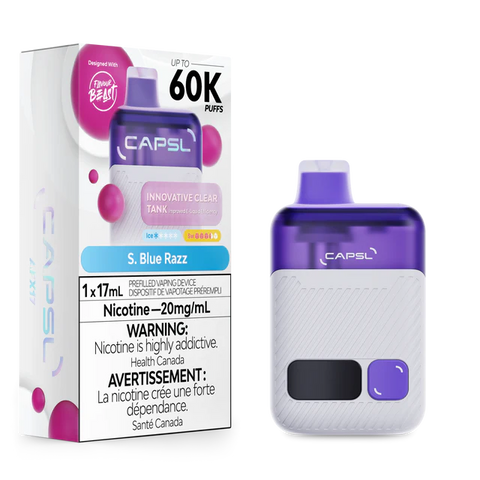 CAPSL AFX17 60K DISPOSABLE - S. BLUE RAZZ