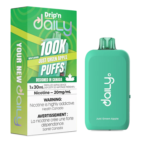 Drip'n Daily 30ML Disposable Just Green Apple 20mg  Wii Vape