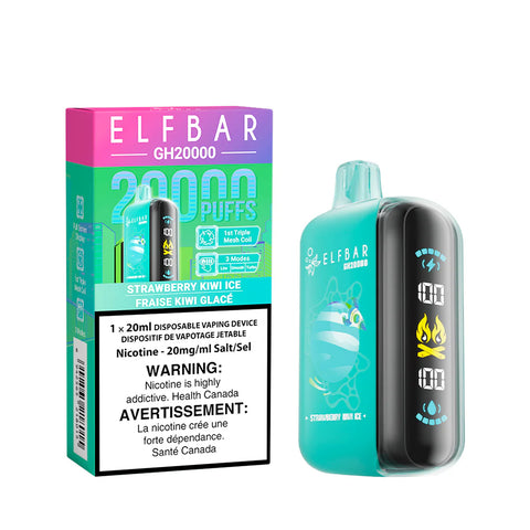 Elf Bar GH20k Strawberry Kiwi Ice Disposable Vape 20000 Puffs Triple Mesh Coil