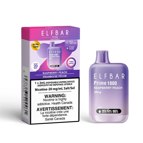 Elf Bar Prime 1800 Disposable - Raspberry Peach