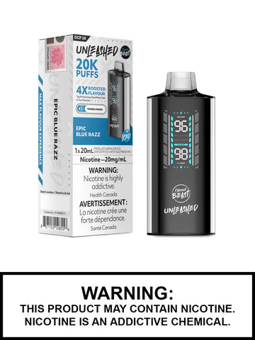 Flavour Beast Unleashed DCP 20K Puff Disposable Epic Blue Razz Iced vape shop vape store wii vape gta york toronto ontario canada best price cheap 1  shop number one shop DISPOSABLE DISPOSABLES salt nic salt Nicotine TFN Herbal Vape dry herb concentrates  Shatter Dabs Weed how to how to? sale boxing day black friday  Marijuana weed Supreme