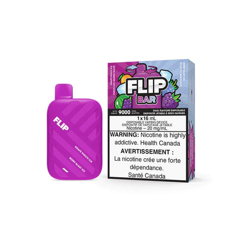 FLIP BAR DISPOSABLE - GRAPE PUNCH ICE AND BERRY BLAST ICE vape shop vape store wii vape gta york toronto ontario canada best price cheap 1  shop number one shop DISPOSABLE DISPOSABLES salt nic salt Nicotine TFN Herbal Vape dry herb concentrates  Shatter Dabs Weed dash vapes how to how to? sale boxing day black friday  Marijuana weed Supreme