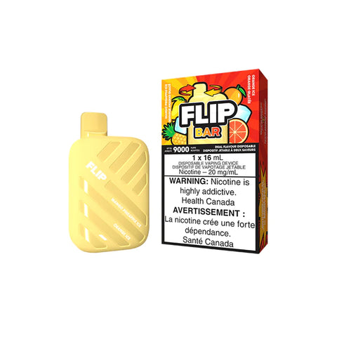 FLIP BAR DISPOSABLE - MANGO PINEAPPLE ICE AND ORANGE ICE vape shop vape store wii vape gta york toronto ontario canada best price cheap 1  shop number one shop DISPOSABLE DISPOSABLES salt nic salt Nicotine TFN Herbal Vape dry herb concentrates  Shatter Dabs Weed dash vapes how to how to? sale boxing day black friday  Marijuana weed Supreme