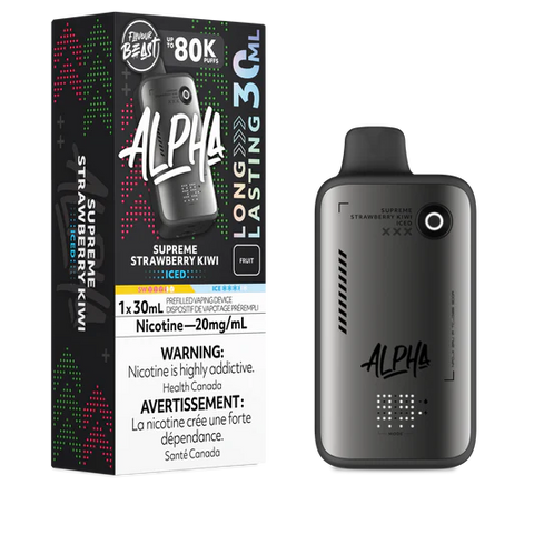 Flavour Beast Alpha Disposable - Supreme Strawberry Kiwi Iced 20MG