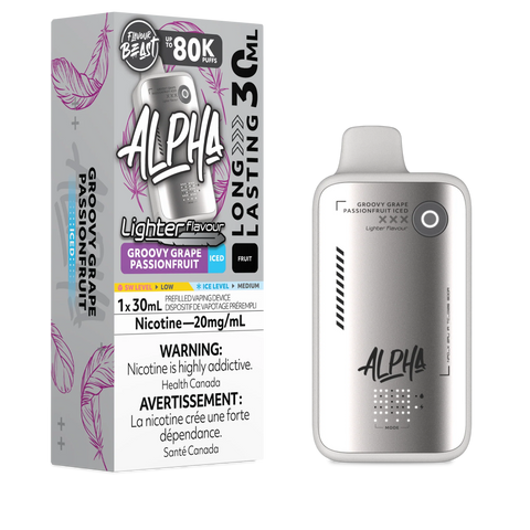 Flavour Beast Alpha Light Disposable - Groovy Grape Passionfruit Iced 20mg
