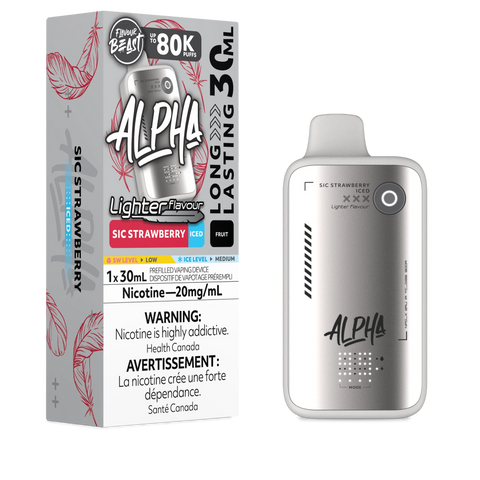 Flavour Beast Alpha Light Disposable - Sic Strawberry Iced 20mg