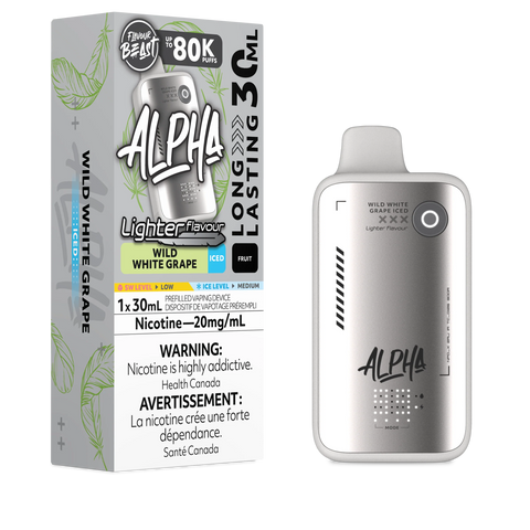 Flavour Beast Alpha Light Disposable - Wild White Grape Iced 20mg