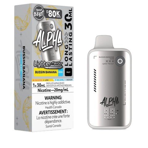 Flavour Beast Alpha Light Disposable - Bussin Banana Iced 20mg