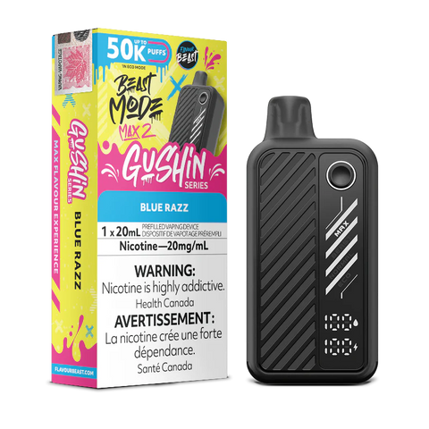 Flavour Beast Beast Mode Max 2 Blue Razz Disposable Vape Gushin Series Wii Vape