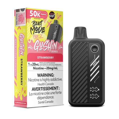 Flavour Beast Beast Mode Max 2 Strawberry Vape Gushin Series Wii Vape