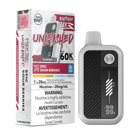 Flavour Beast Beast Mode Max 3 60K Sour Berries Iced Disposable Vape