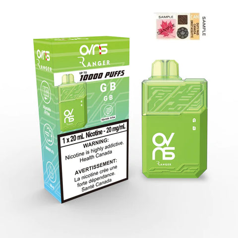 OVNS Ranger Disposable 10000 Puff - GB vape shop vape store wii vape gta york toronto ontario canada best price cheap 1  shop number one shop DISPOSABLE DISPOSABLES salt nic salt Nicotine TFN Herbal Vape dry herb concentrates  Shatter Dabs Weed dash vapes how to how to? sale boxing day black friday  Marijuana weed Supreme