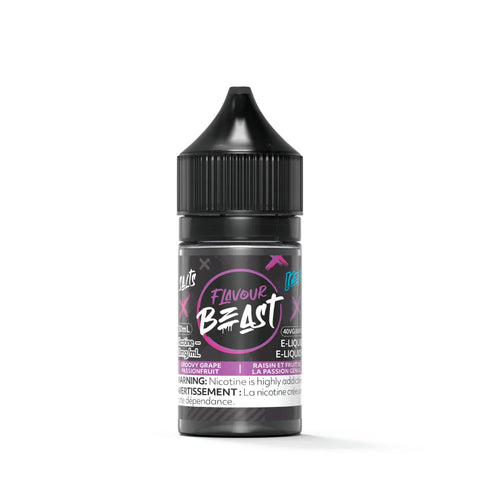 Groovy Grape Passionfruit Iced Salt Nic E-Liquid - Flavour Beast 30ml Wii Vape Canada