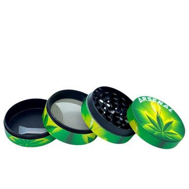 Arsenal Weed Leaf Design 55mm 4-Piece Grinder vape shop vape store wii vape gta york toronto ontario canada best price cheap 1  shop number one shop DISPOSABLE DISPOSABLES salt nic salt Nicotine TFN Herbal Vape dry herb concentrates  Shatter Dabs Weed dash vapes how to how to? sale boxing day black friday  Marijuana weed Supreme