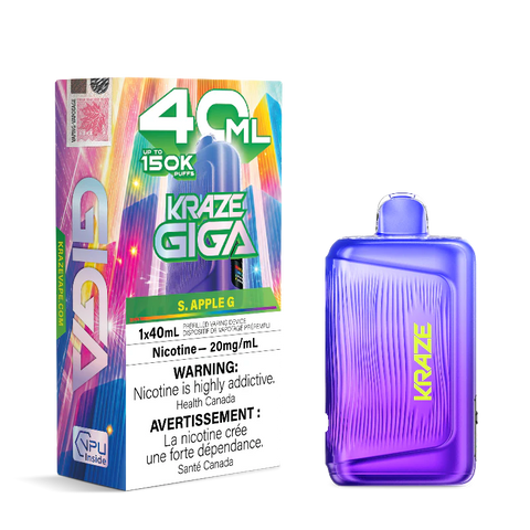 Kraze Giga 150K Blue Razz Ice Disposable Vape 20mg Wii Vape