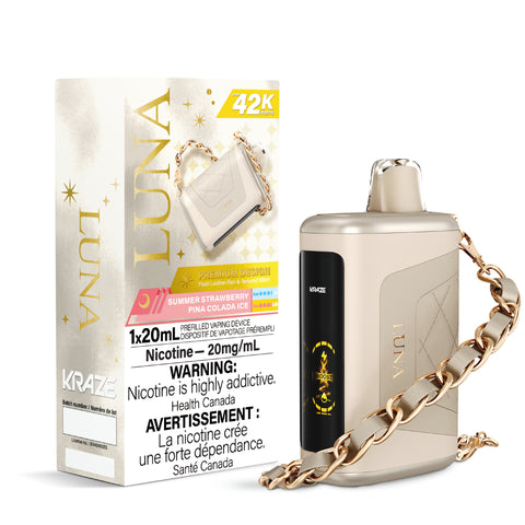 Kraze Luna 42K Summer Strawberry Pina Colada Ice 42,000 Puffs Canada