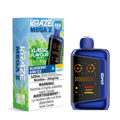 Kraze Mega X Blueberry Kiwi Ice - Classic Series Disposable Vape