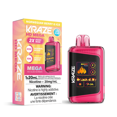 Kraze Mega X Classic Norwegian Berry G Ice - Wii Vape
