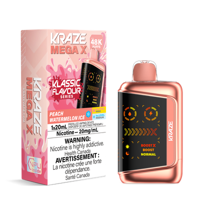 Kraze Mega X Classic Series Peach Watermelon Ice - Wii Vape