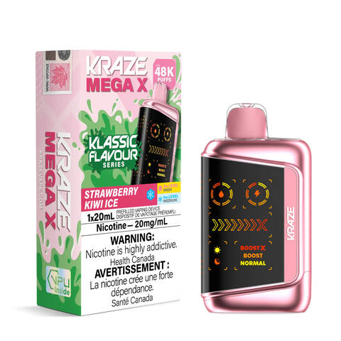 Kraze Mega X Strawberry Kiwi Ice - Classic Series Disposable Vape