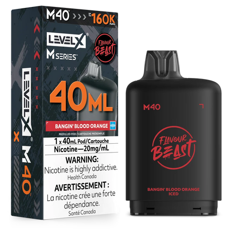 Flavour Beast Level X M Series Pod 40ml - Bangin' Blood Orange Iced 20mg