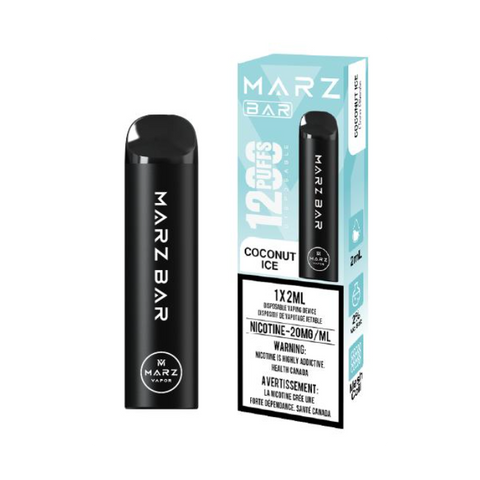 Marz Bar 1200 Disposable Coconut Ice 20mg Vape Wii Vape Canada